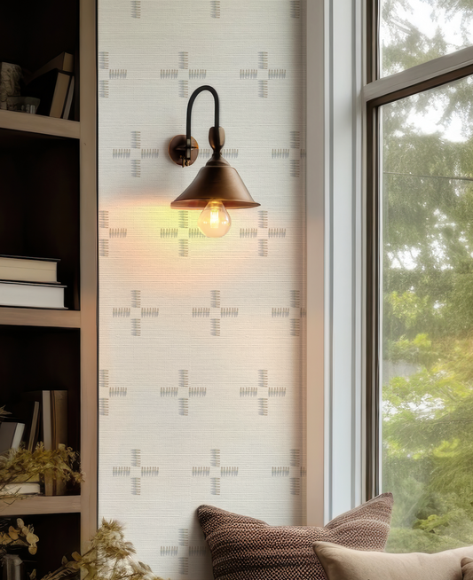 Painter's Cross on White Wallpaper