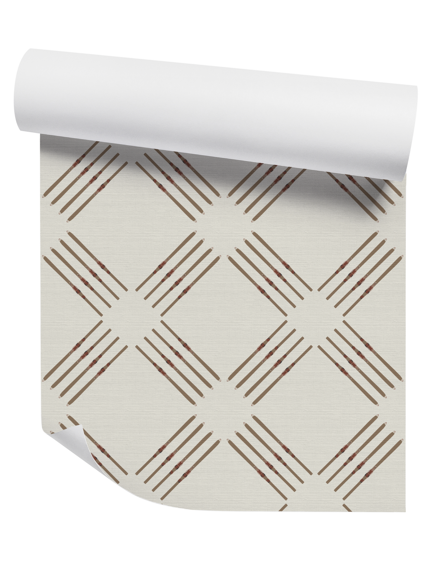 Ski Quad Diamond on Off White Wallpaper