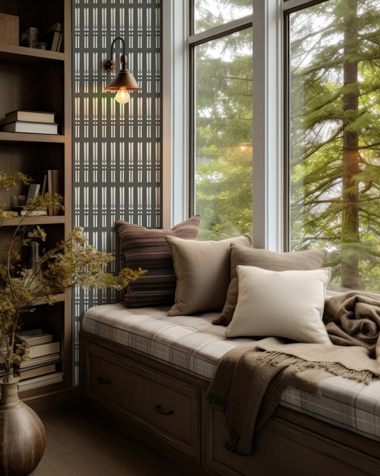 Ski Stripe on Black Wallpaper