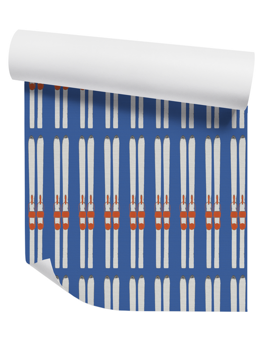 White Ski Color Bluebird Day Wallpaper