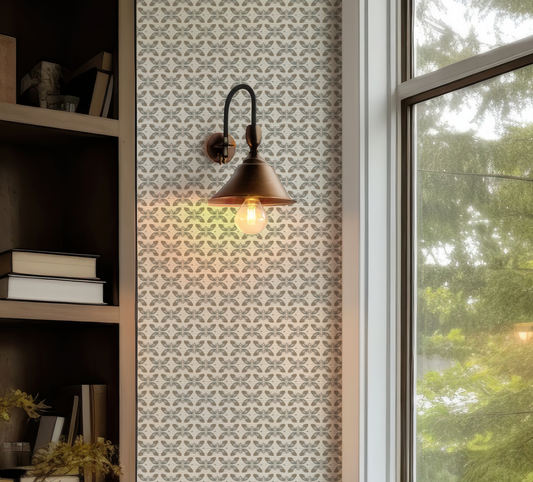 Vintage Floral Wallpaper On Off White