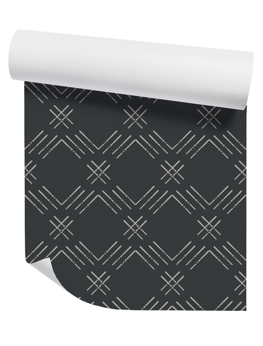 Gray Ski Diamond on Dark Navy Wallpaper