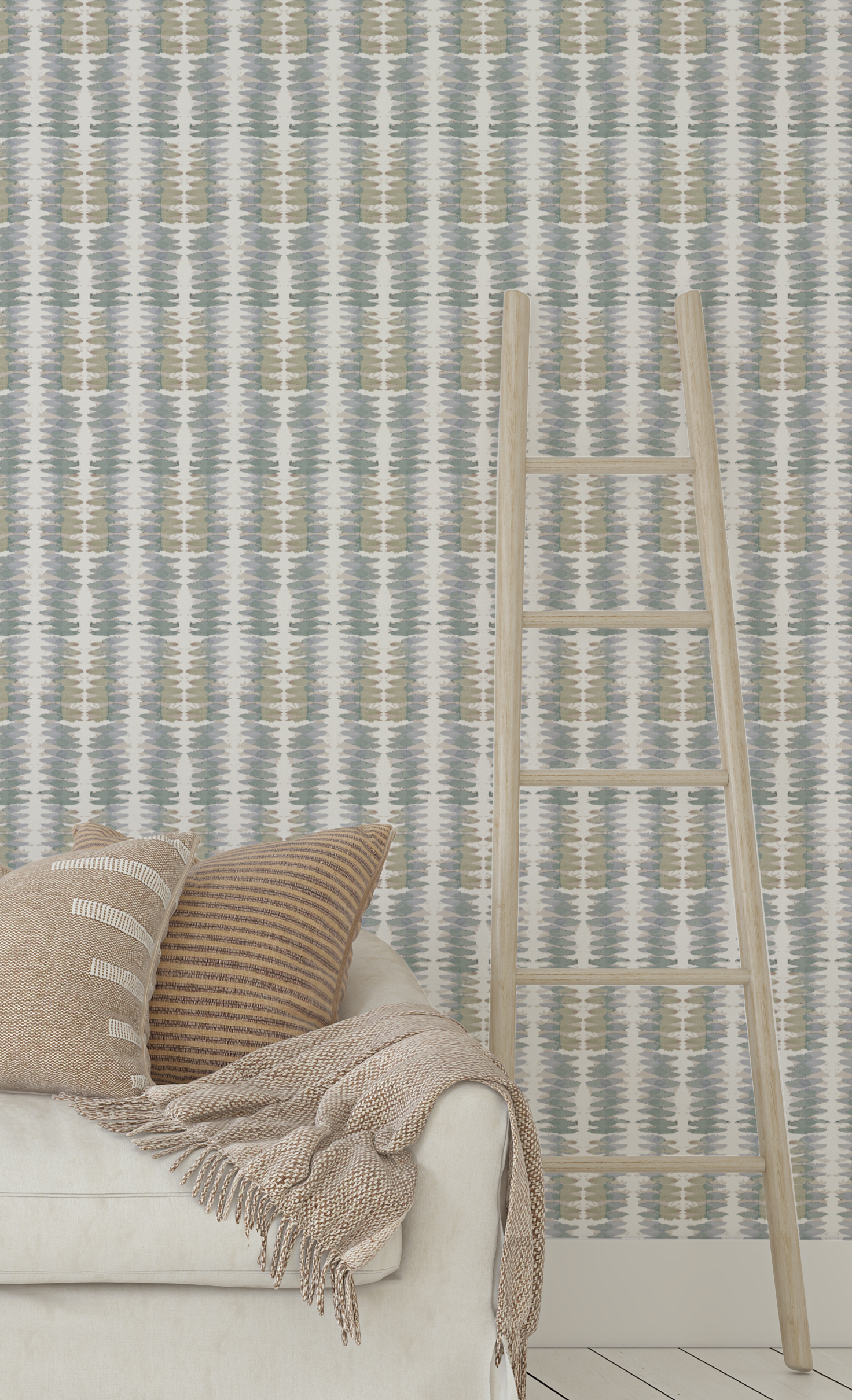 Willow + Wild Painter's Ikat Small Vinyl Non-Pasted Wallpaper Roll 26" x 24'