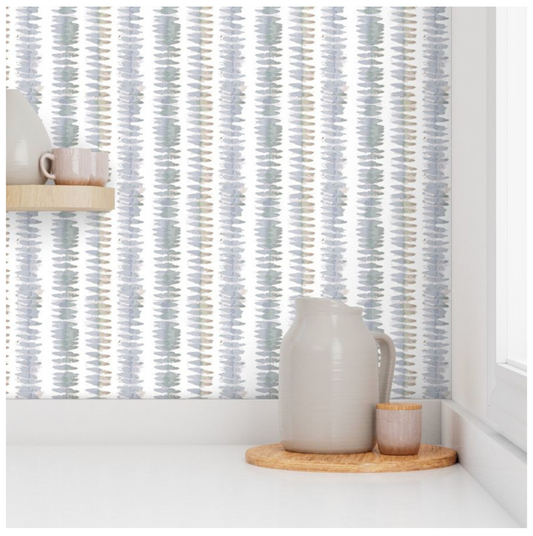 Willow + Wild Painter's Vertical Stripe Grasscloth Wallpaper Roll - 32" x 22'