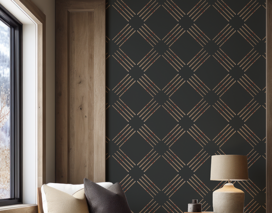 Ski Quad Diamond on Black Wallpaper