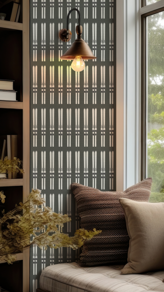 Ski Stripe on Black Wallpaper