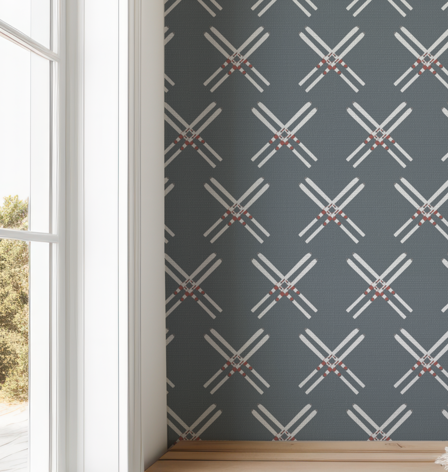 Ski Wallpaper  - Iron Cross Skis on Park City Blue