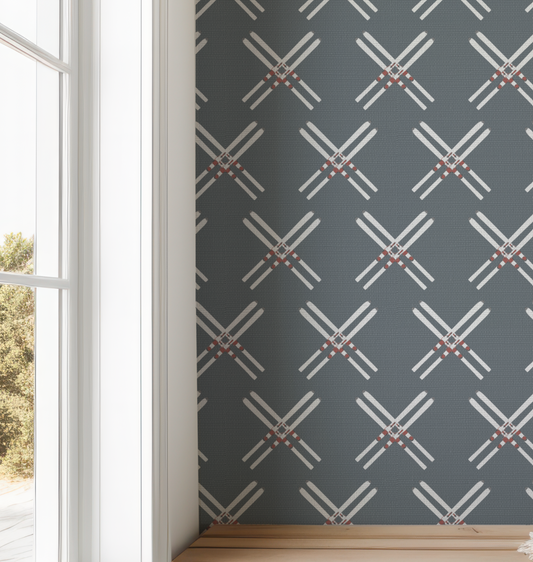 Ski Wallpaper  - Iron Cross Skis on Park City Blue
