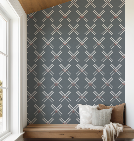 Ski Wallpaper  - Iron Cross Skis on Park City Blue