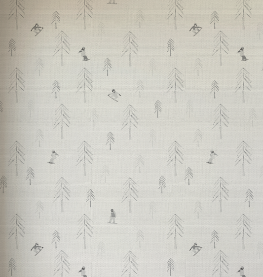 Snowboard Kids White and Grey Wallpaper