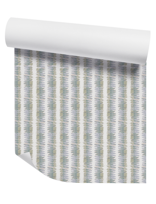 Painter's Watercolor Stripe Wallpaper