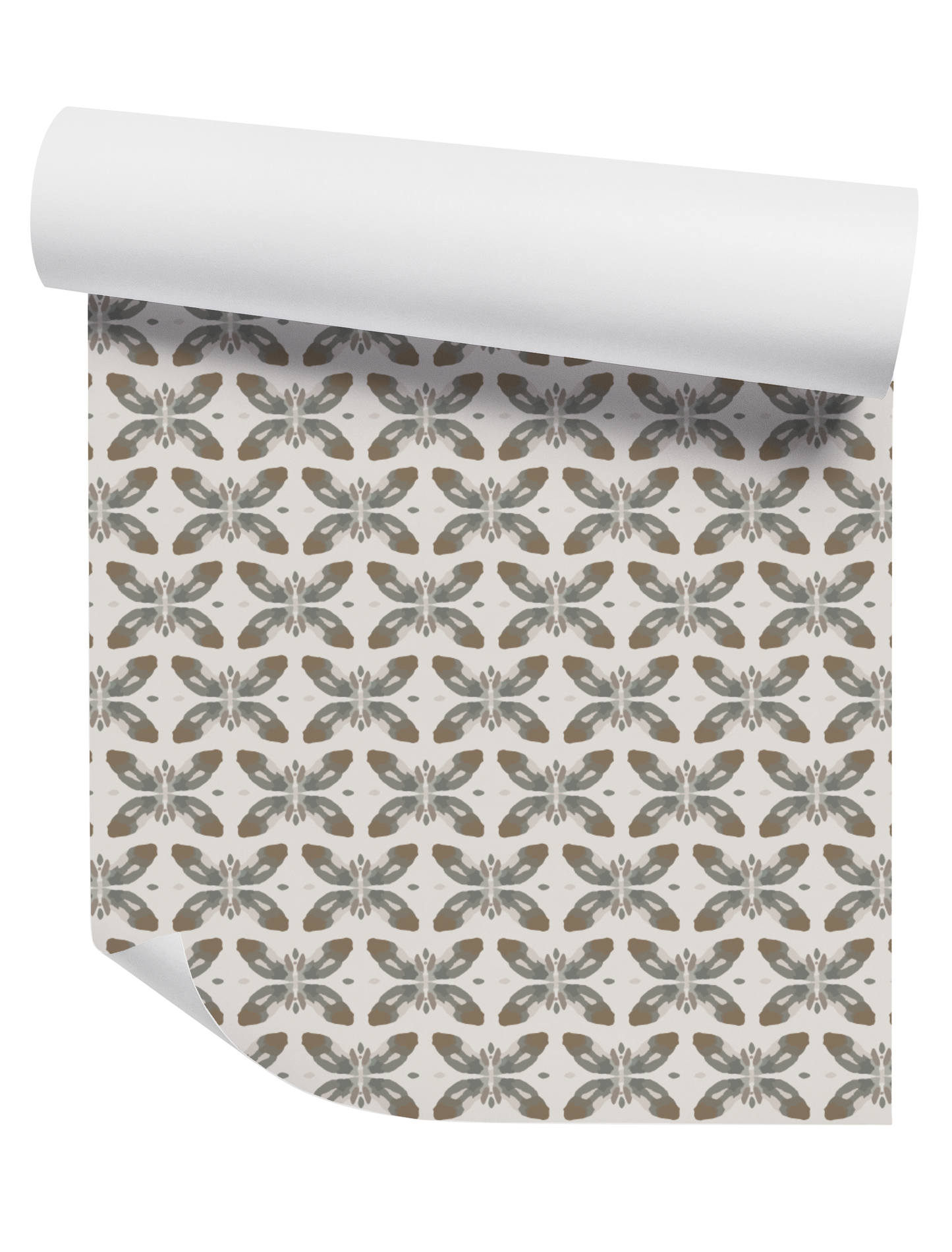 Vintage Floral Wallpaper On Off White Fleur